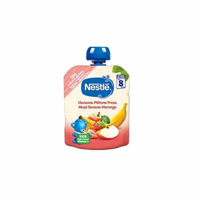 Nestle Nestlé Nestlé Bolsita Manzana, Plátano y Fresa 8m 90g