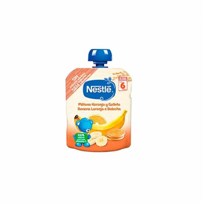 Nestle Naturnes Bananai - apelsinai - sausainiai 6m 90g