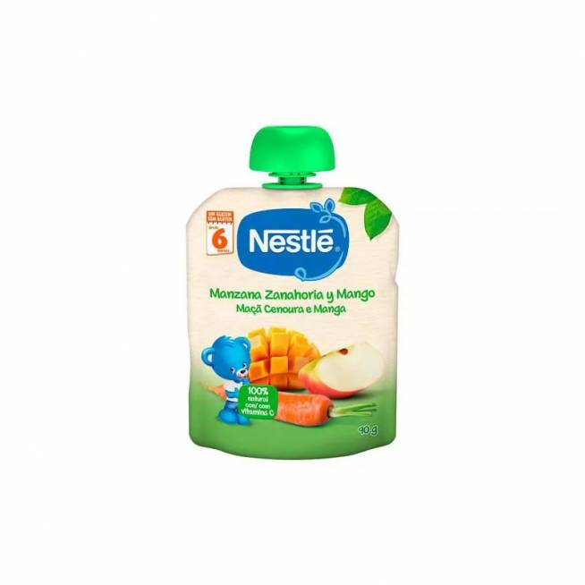 Nestle Naturnes Obuolys Morkos Mangas 90g