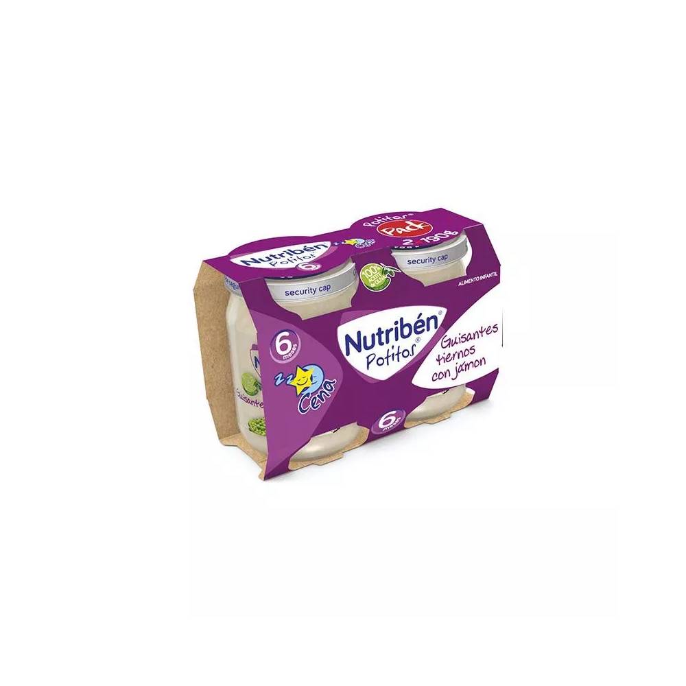 Nutriben Nutribén Nutribén Nutribén Potito Dinner Bipack Kūdikių žirneliai su kumpiu 2x 190g