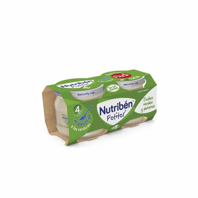 Nutriben Nutriben Potito Įvadinė dvivietė pakuotė Šparaginės pupelės su bulvėmis 2x 120g