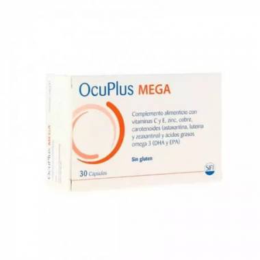 Ocuplus Mega 30 kapsulių su vandeniu