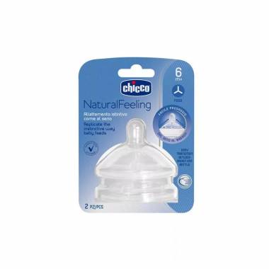 Chicco Natural Feeling Flow čiulptukas 6m Porridge 2uds