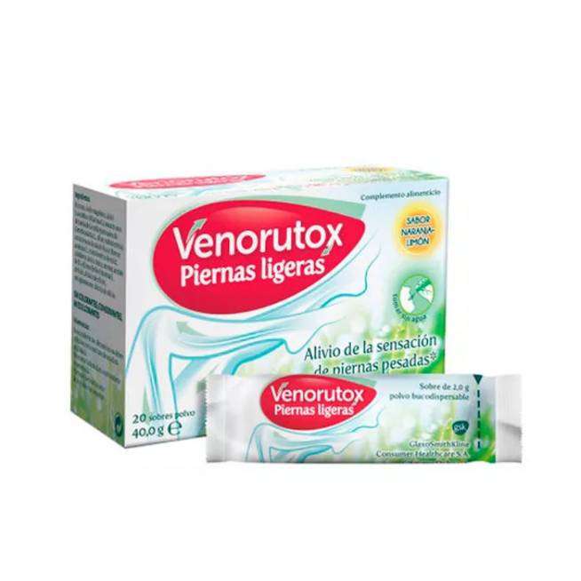 Venorutox Light Legs apelsinų ir citrinų skonio 20 paketėlių