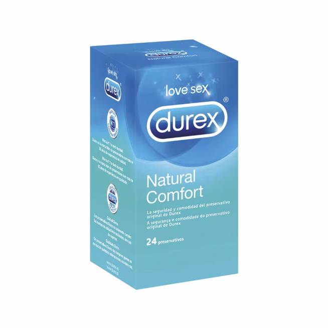 "Durex Natural Plus" natūralios gumos latekso 24 prezervatyvai 