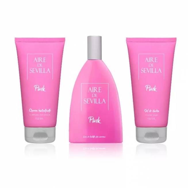 Aire de Sevilla Pink tualetinio vandens purškiklis 150 ml, 3 dalių rinkinys