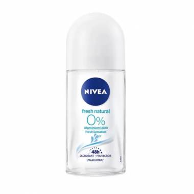 "Nivea Fresh Natural 0%" dezodorantas ant įkloto 50ml