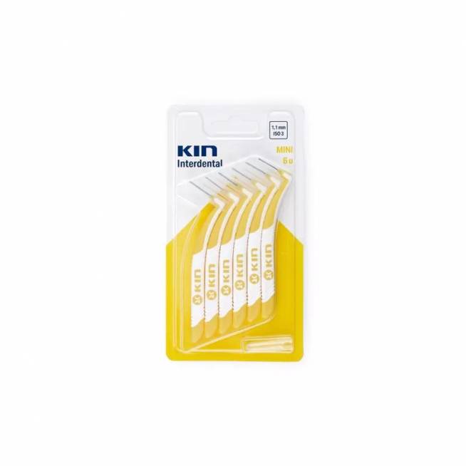 "Kin" tarpdančių šepetėlis Mini 1,1 mm 6 vnt