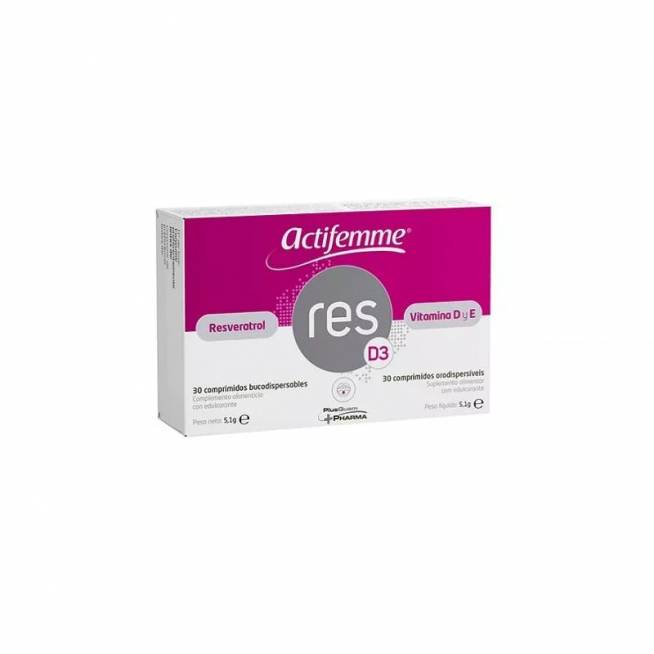 Actifemme Resveratrol RESD3 | Vitaminas D 30 tablečių