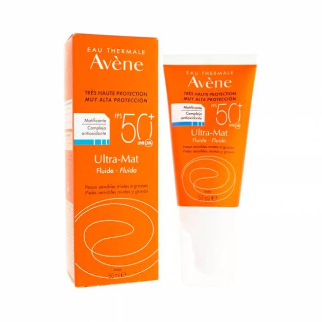 "Avène Ultra Mat Fluid Sunscreen SPF 50+" 50 ml