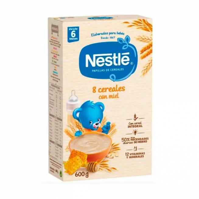 Nestlé Papilla 8 dribsniai su medumi ir bifidu 600g