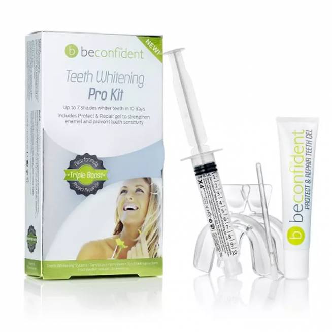 "Beconfident Teeth Whitening Pro" rinkinio 4 dalių rinkinys