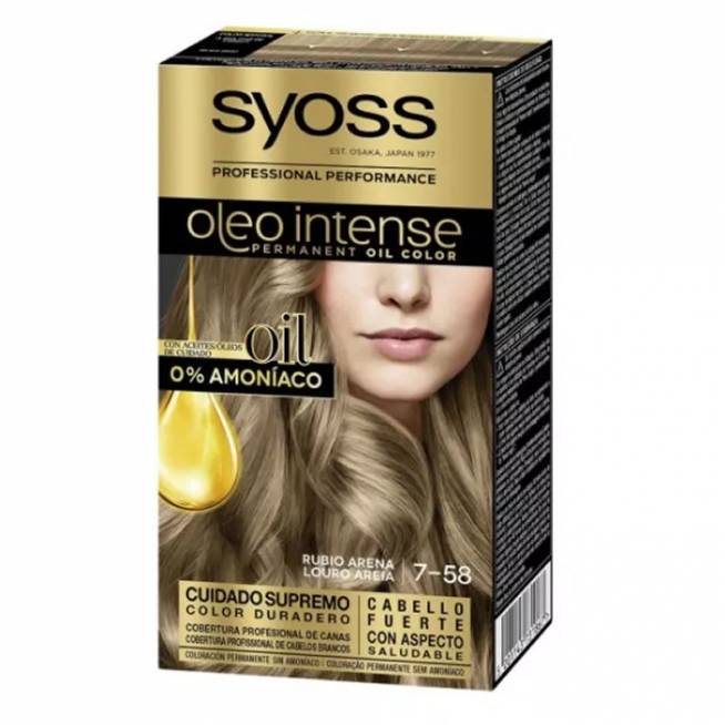 "Syoss Oleo Intense" ilgalaikiai permanentiniai plaukų dažai 7-58 smėlio blondinė