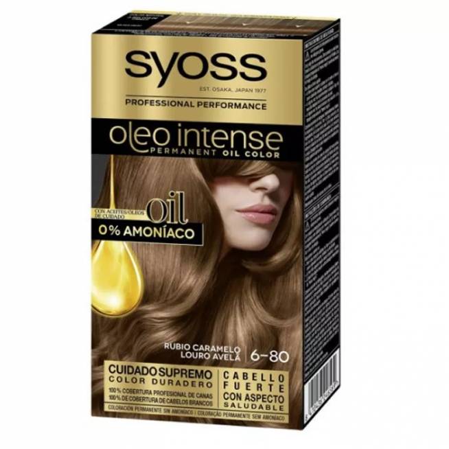 "Syoss Oleo Intense" ilgalaikiai plaukų dažai 6-80 karamelinė blondinė