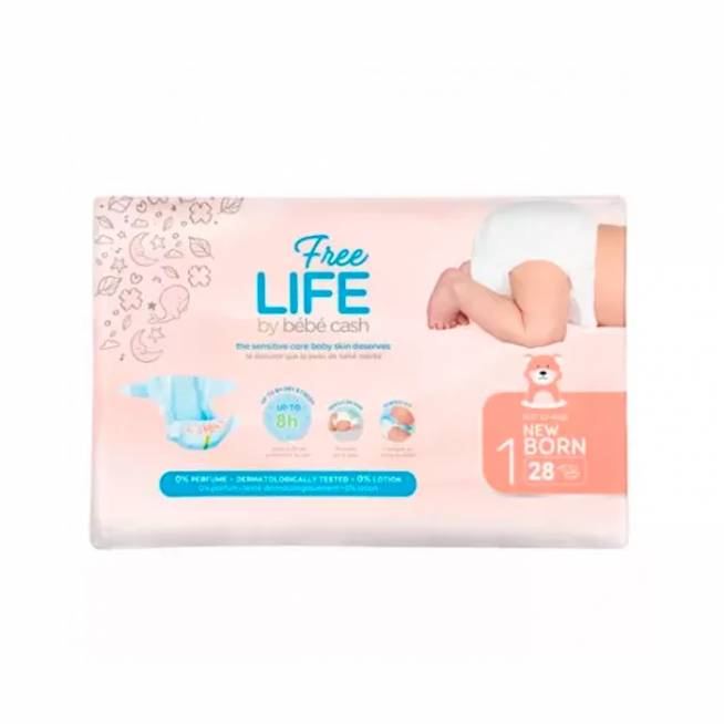 "Freelife Baby Cash 1" naujagimių sauskelnės 2-4 kg 28U 