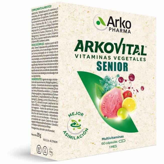 "Arkovital" vitaminai ir mineralai "Senior 50+" 60 kapsulių