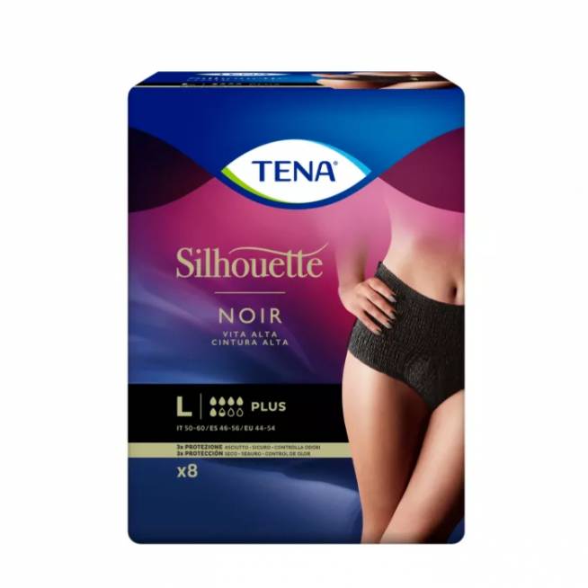 "Tena Silhouette Tall" juodos kelnaitės L 8U 