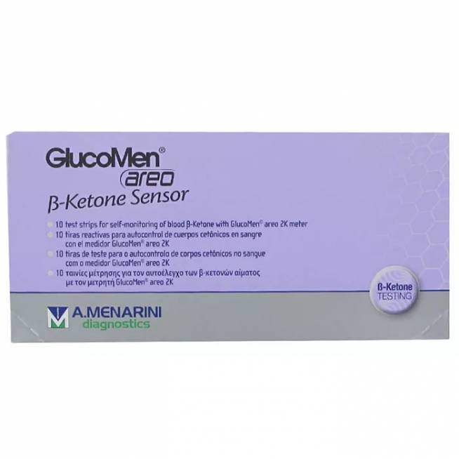 "Glucomen Areo Sensor B-Ketone" 10 testo juostelių