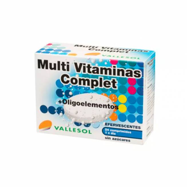 Vallesol Multivitamins Complet + Trae Elements Effervescent 24 tabletės