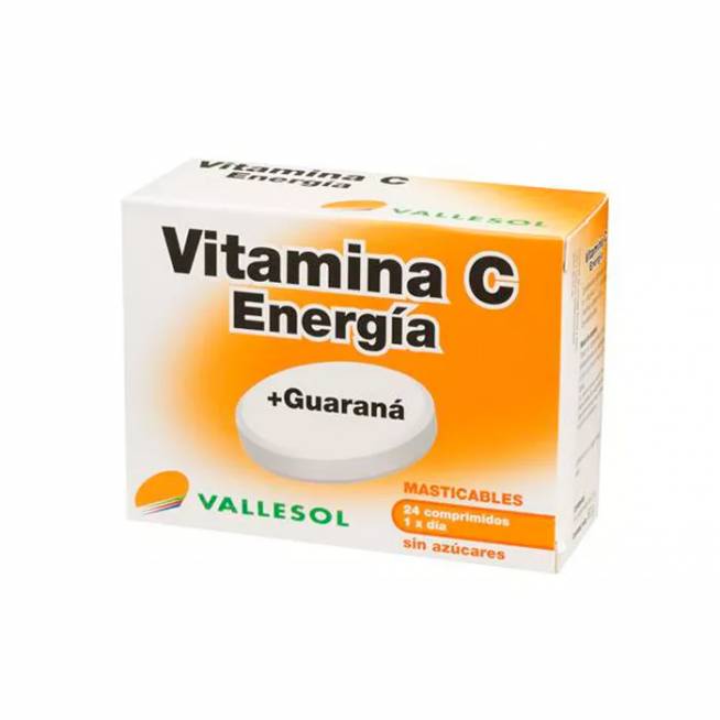 Vallesol Vitaminas C + Guarana 24 tabletės