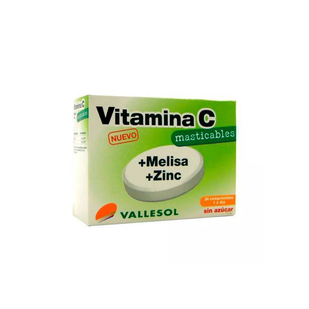 Vallesol Vitaminas C + citrinų balzamas + cinkas 24 tabletės 