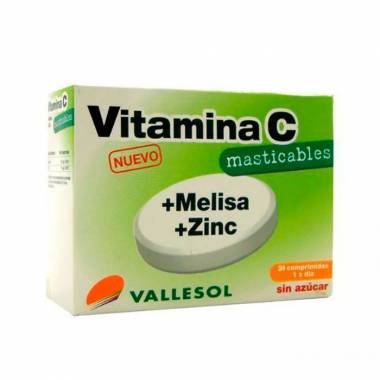 Vallesol Vitaminas C + citrinų balzamas + cinkas 24 tabletės 