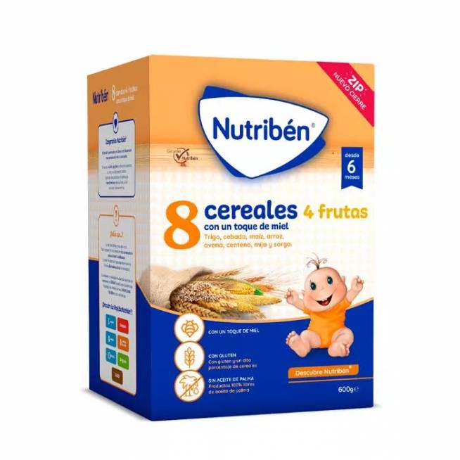 Nutribén 8 grūdai ir medus 4 vaisiai 600g 