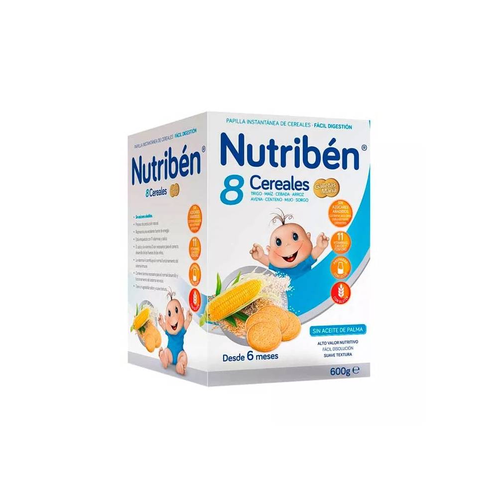 "Nutribén 8 Cereals Maria Crackers" 600g 