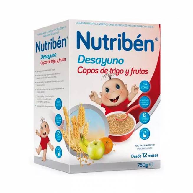 Nutribén Pusryčių dribsniai Kviečiai Kviečiai Vaisiai 750g 