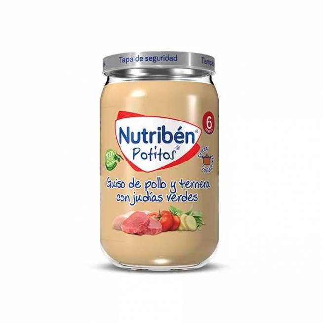 Nutribén Potito Vištiena, jautiena ir šparaginės pupelės 235g 