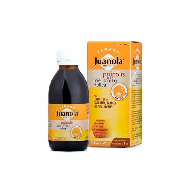 Juanola Propolio medaus ir čiobrelių sirupas 150ml 