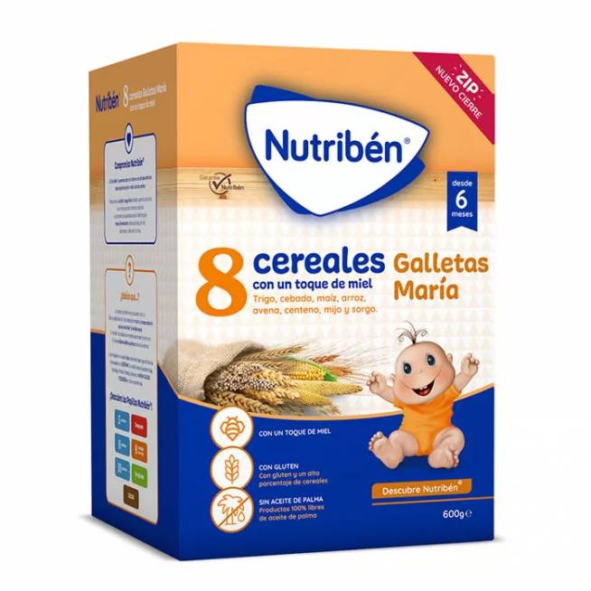 "Nutriben 8 Cereals Honey Biscuits" 600g