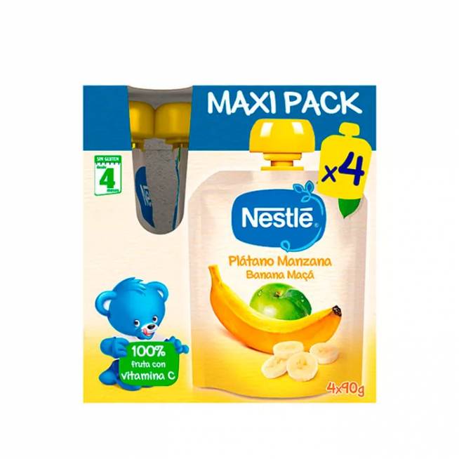 "Nestlé" bananų ir obuolių maišelis 4x90g