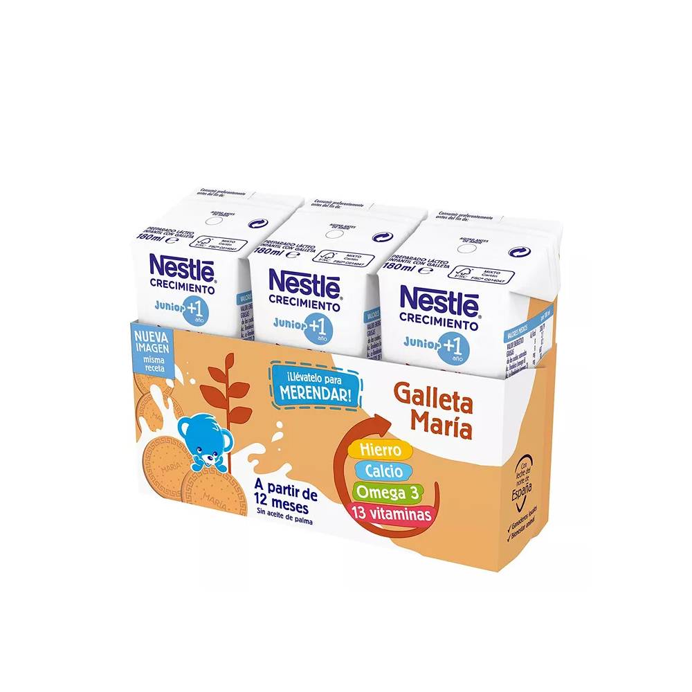 Nestlé Growth Milk 1+ Sausainiai 3x180ml