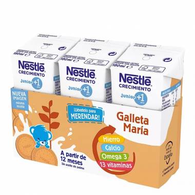 Nestlé Growth Milk 1+ Sausainiai 3x180ml