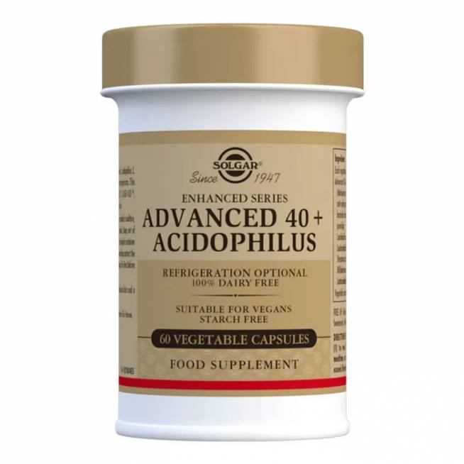 Solgar 40 Plus Acidophilus Advanced 60 Veggie kapsulių