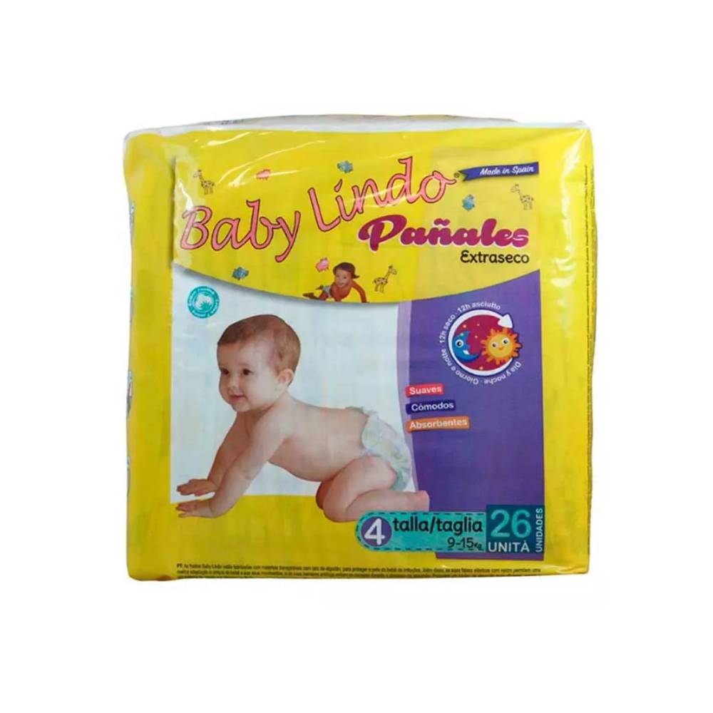 "Baby Lindo" sauskelnės T4 9-15 kg 26 vienetai