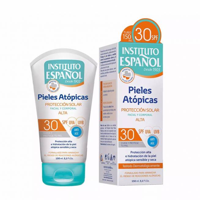 Instituto Español Atopic Skin Atopic Skin apsauga nuo saulės veido ir kūno apsauga nuo saulės Spf30 150ml