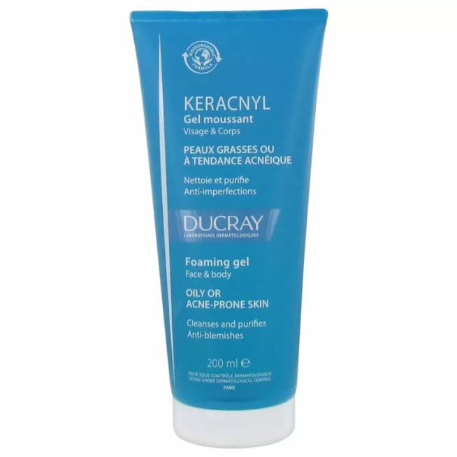 "Ducray Keracnyl" valomasis gelis 200ml