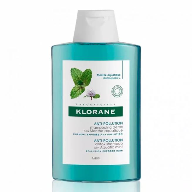 "Klorane Aquatique Mint Detox" šampūnas 400ml