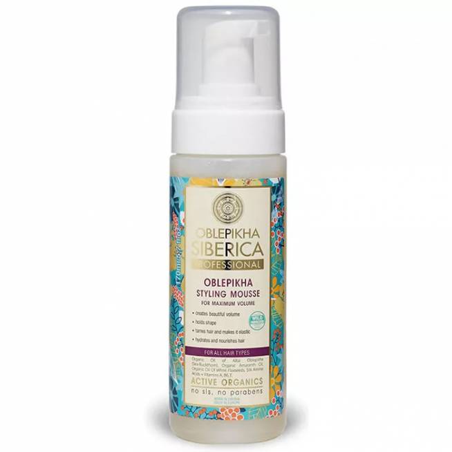 Natura Siberica Oblepikha Stilyng Mousse For Maximum Volume 200ml