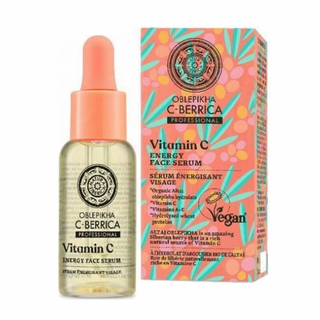 Natura Siberica Oblepikha Berrica serumas veido energijai Vitaminas C 30ml