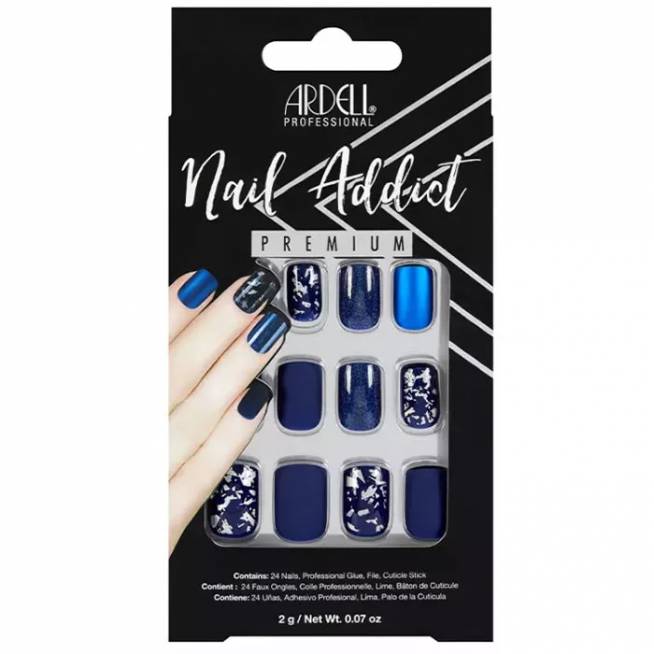 "Ardell Nail Addict Matte Blue" dirbtiniai nagai