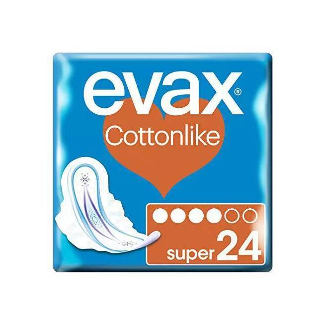 Evax Cottonlike Compresas Super Alas 24 U