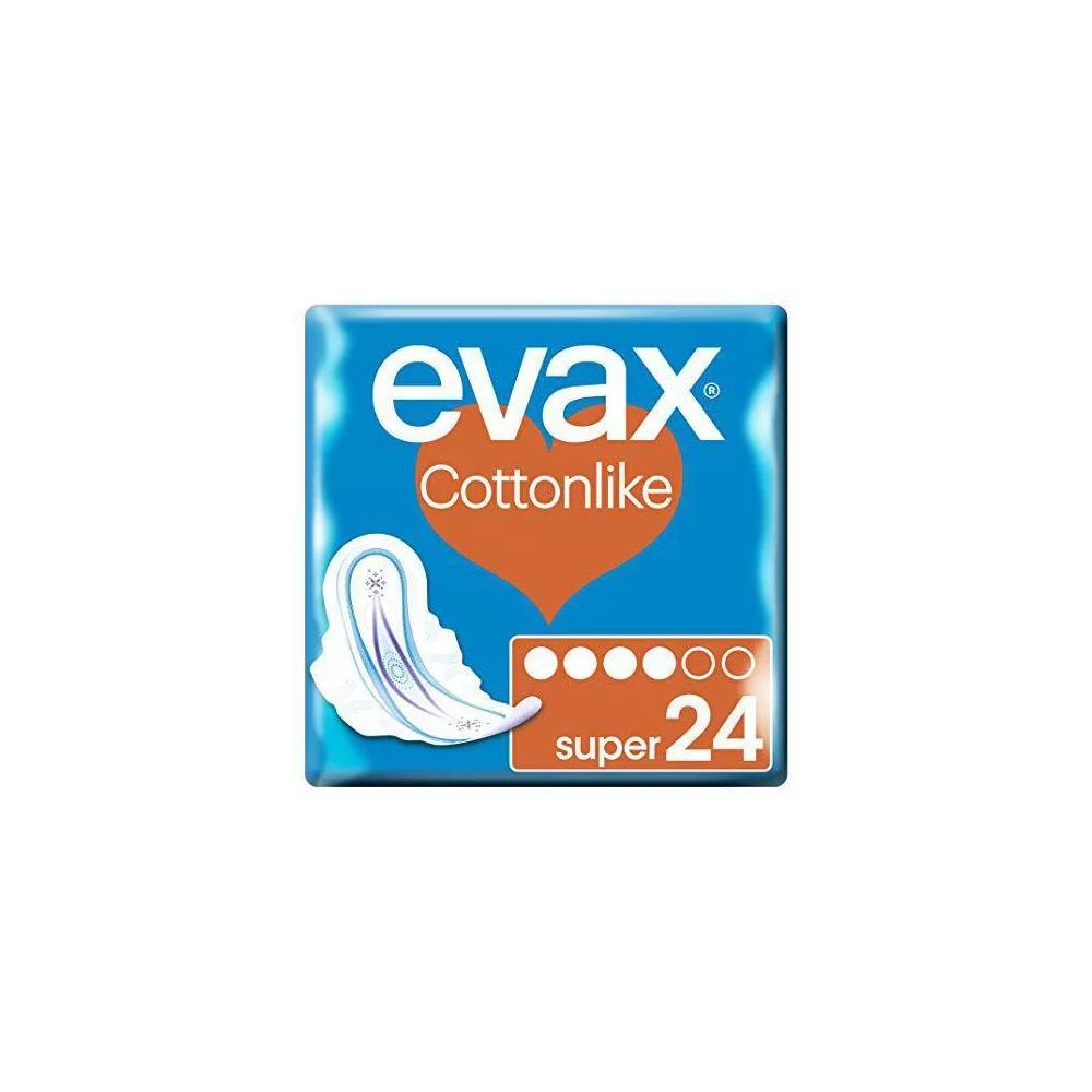 Evax Cottonlike Compresas Super Alas 24 U