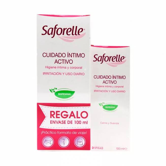 "Saforelle" intymios priežiūros priemonės 250ml + 100ml nemokamai