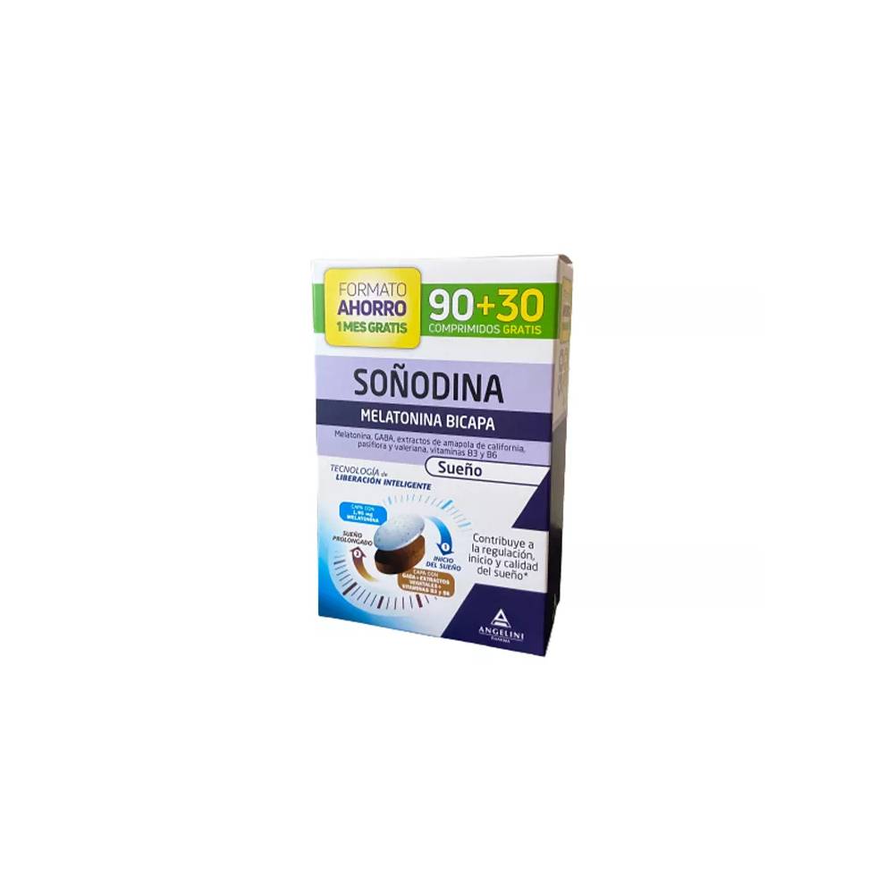 Angelini Soñodine Melatonin Bilayer 90+30 tablečių