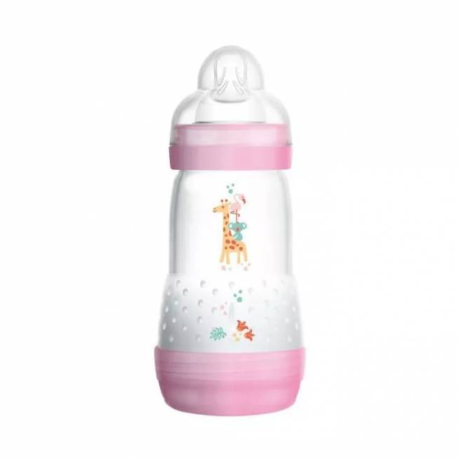 "Mam Baby" buteliukas nuo dieglių rožinės spalvos, 260 ml