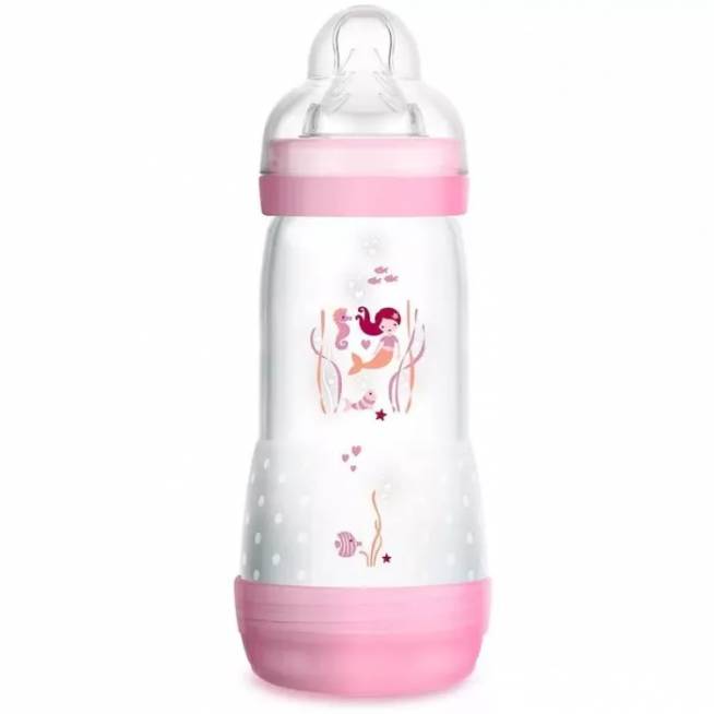 "Mam Baby" buteliukas nuo dieglių rožinės spalvos 320 ml