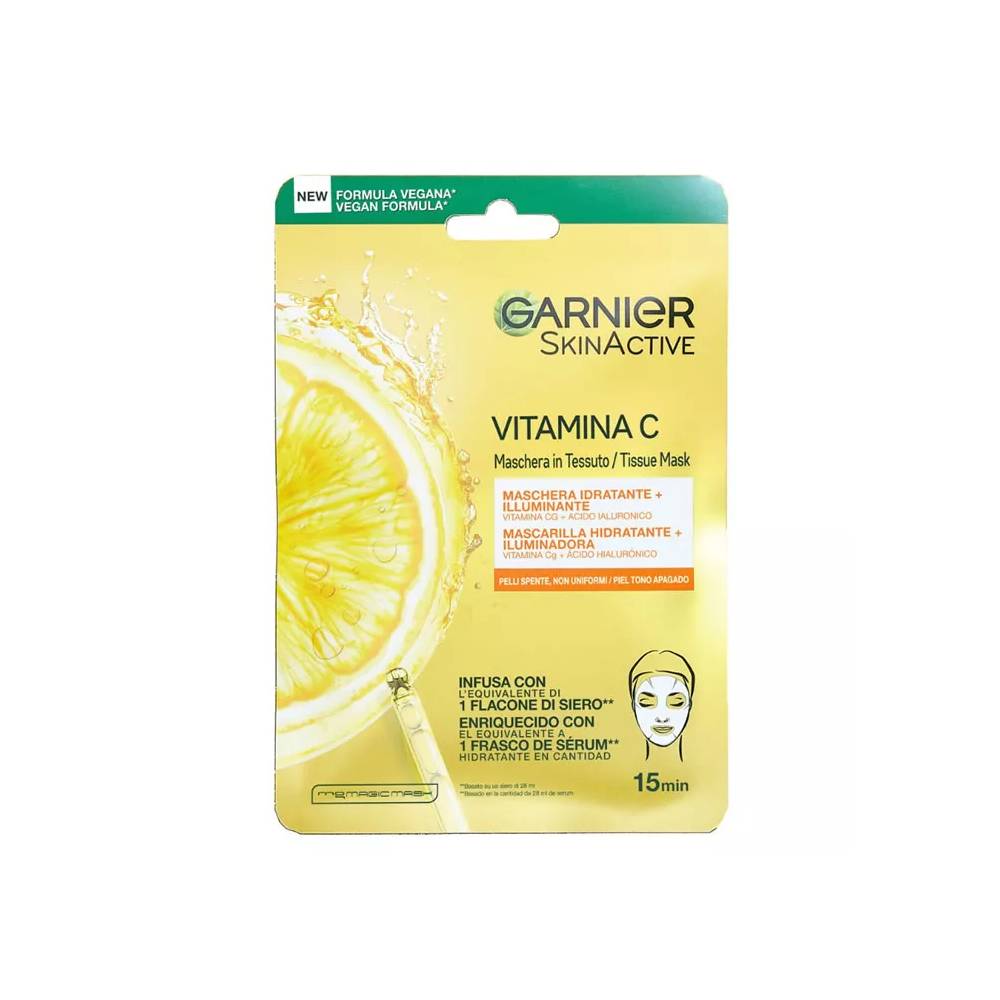 "Garnier SkinActive Vitamina C" drėkinamoji ir skaistinamoji kaukė 1 vnt